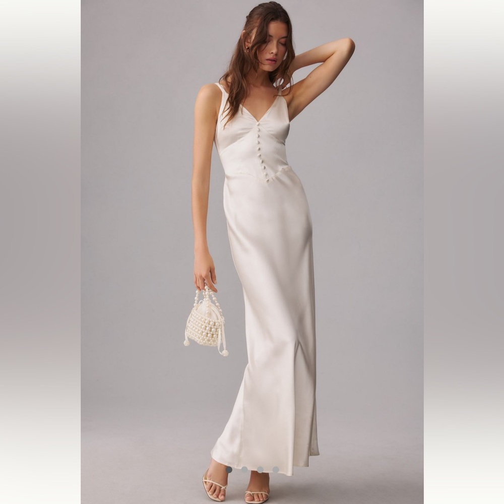 Reformation ivory silk dress NWT